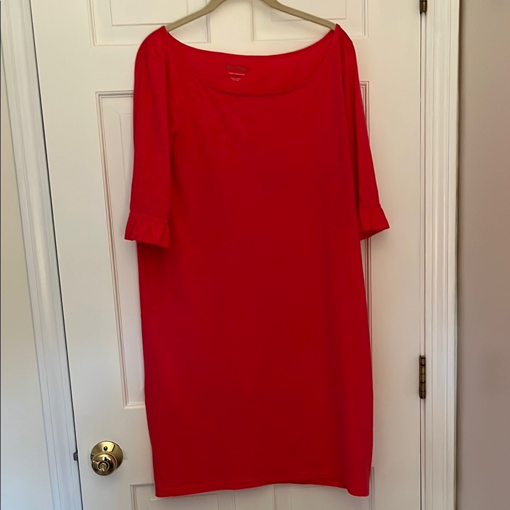 Lilly Pulitzer Vibrant Red Off-Shoulder Dress